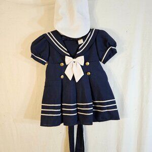 Sailor Style Girls Dress -- ITEM #2043